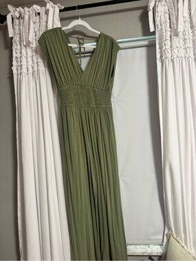 Old Navy Olive Green Jumpsuit with V-Neck